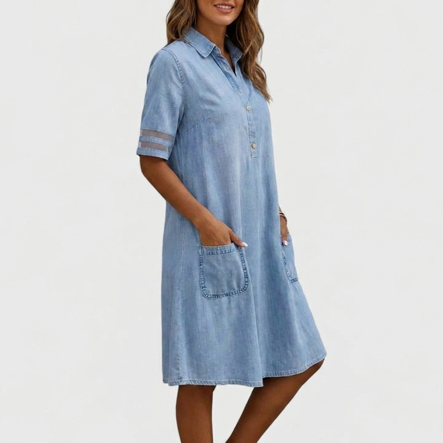Brittany - Flattering Denim Dress