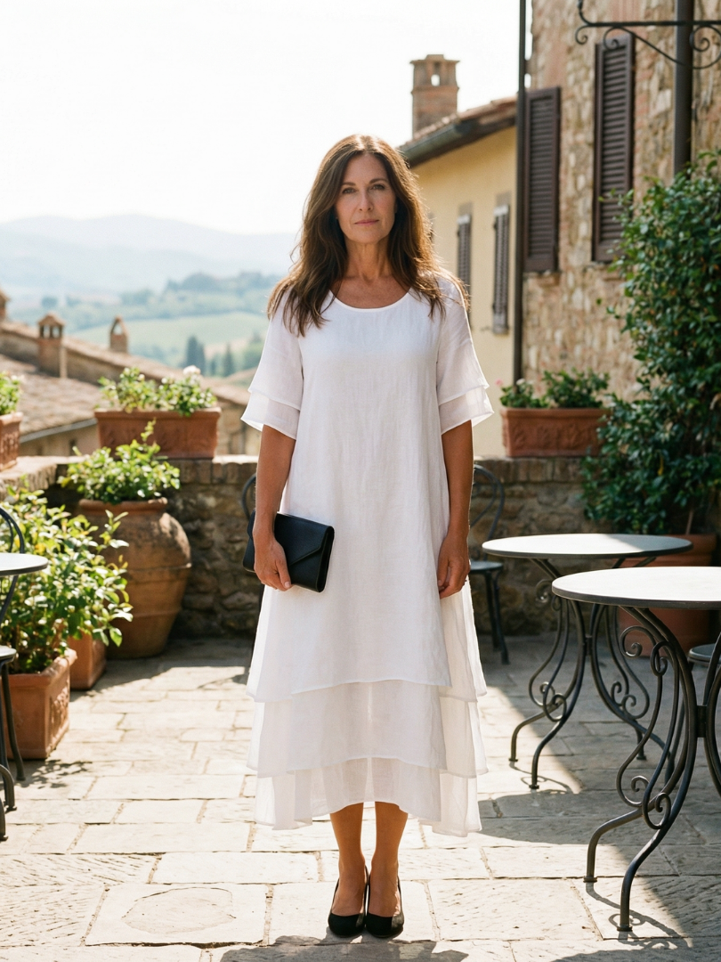 Belen - Soft Layered Midi Dress