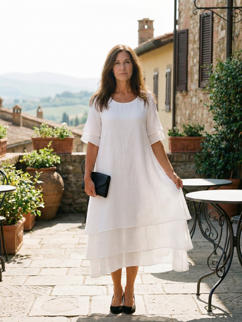 Belen - Soft Layered Midi Dress