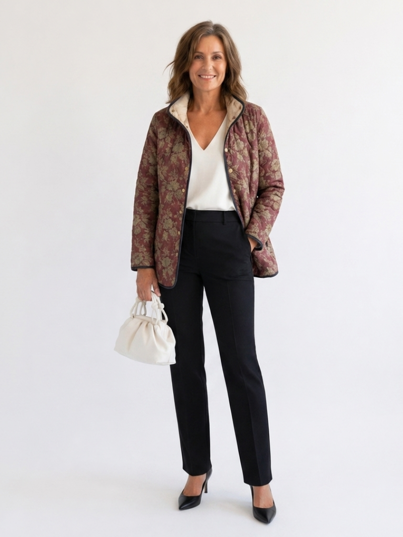 Corinne | Retro Floral Print Jacket